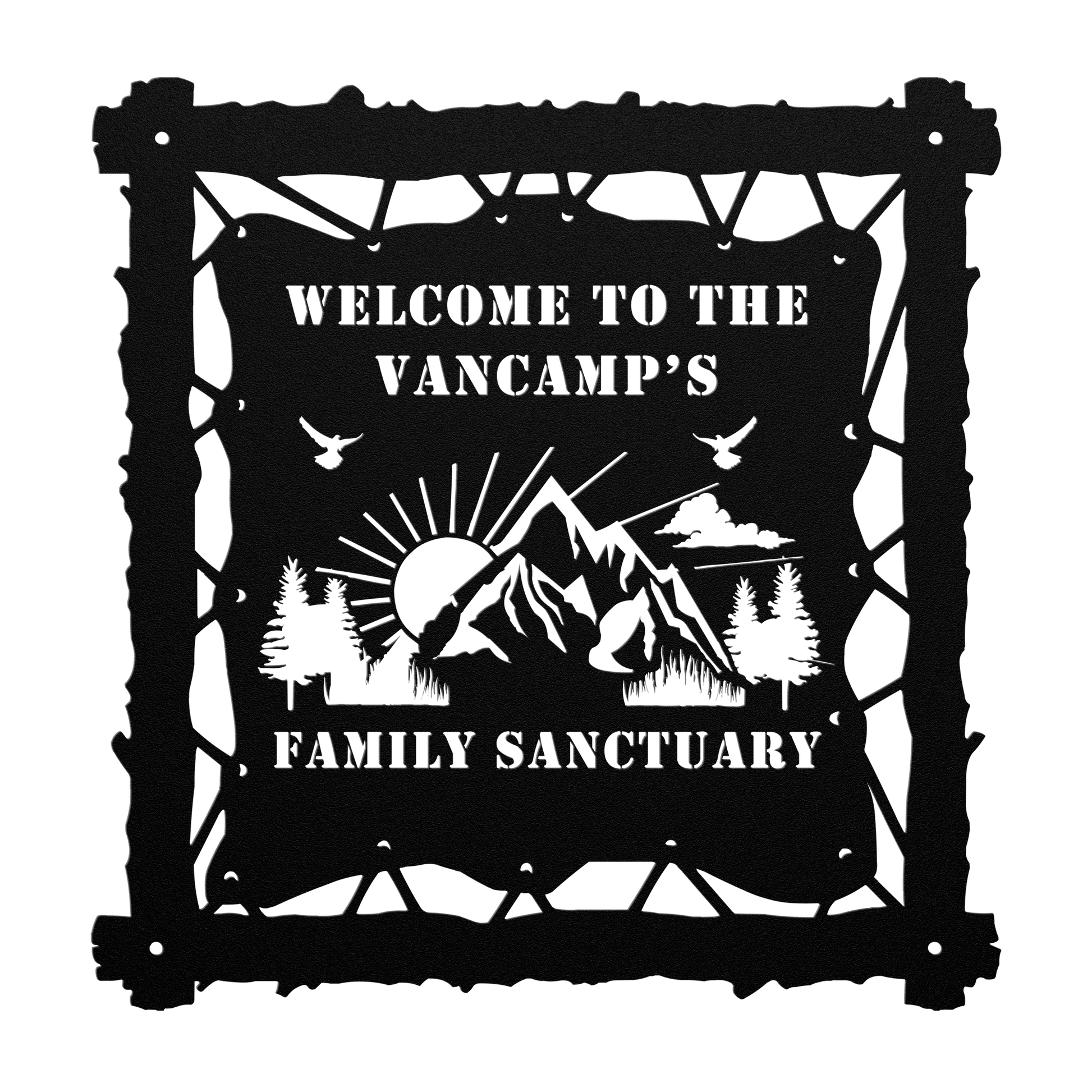 Native bear welcome sign