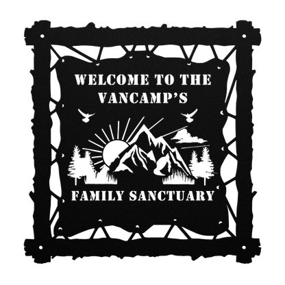 Native bear welcome sign
