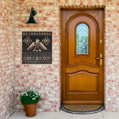 Native_American_Thunderbird_Metal_Wall_A_Black_Brick_Entrance_Mockup.png