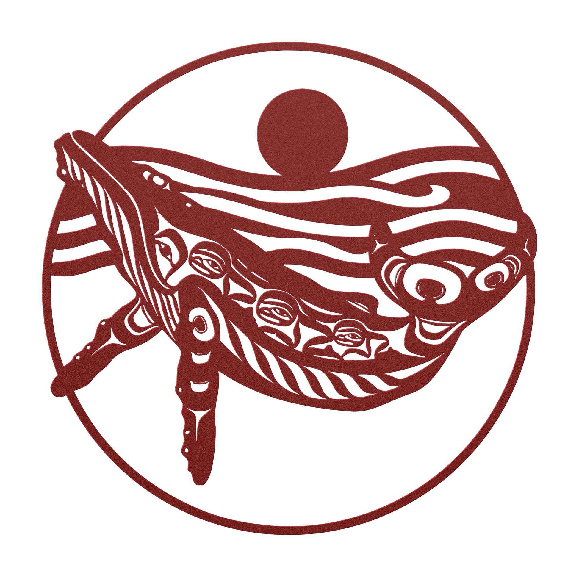 Humpback whale totem wall hanging