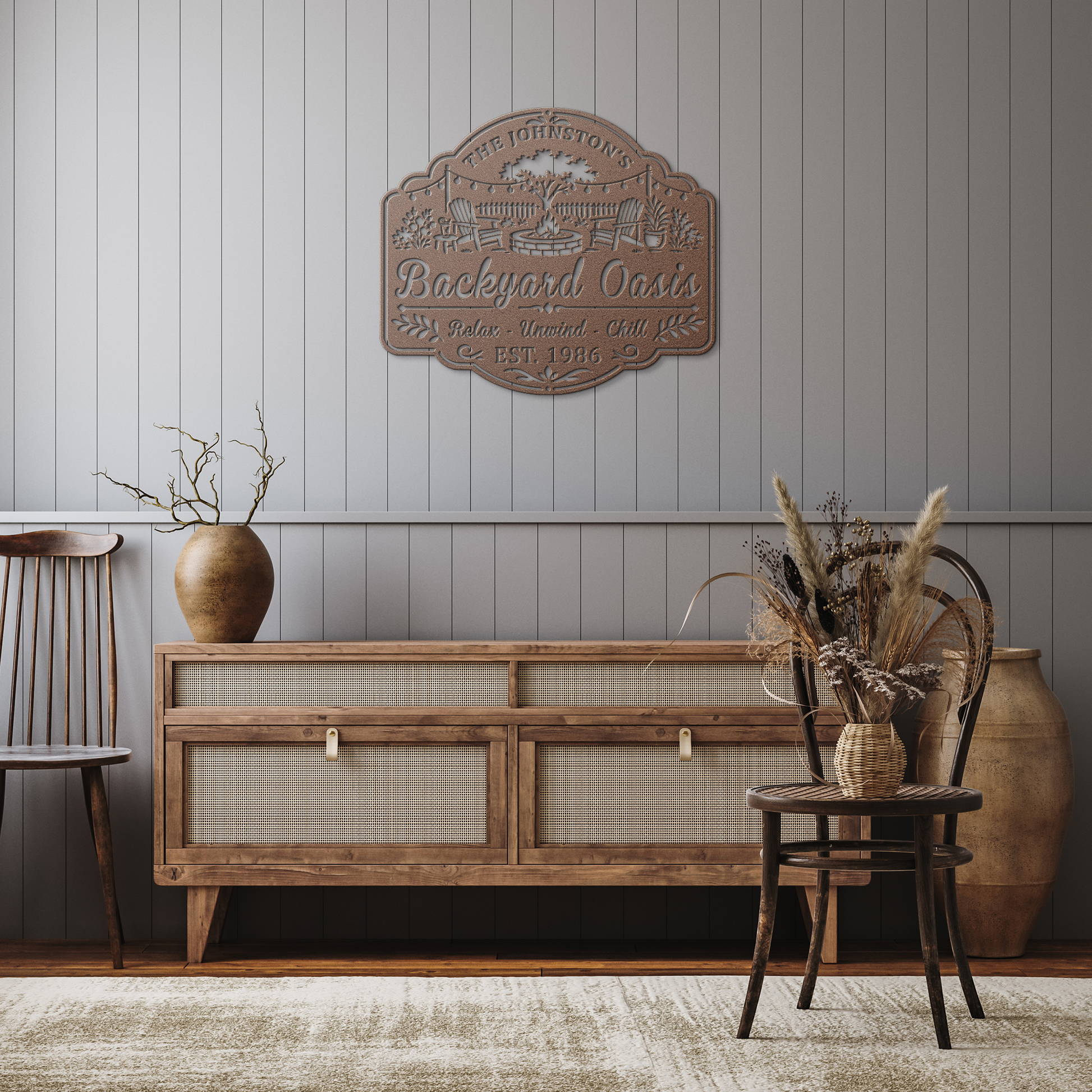 Personalized_Backyard_Oasis_Metal_Sign__Copper_Rustic_Hallway_Mockup.png_15791099