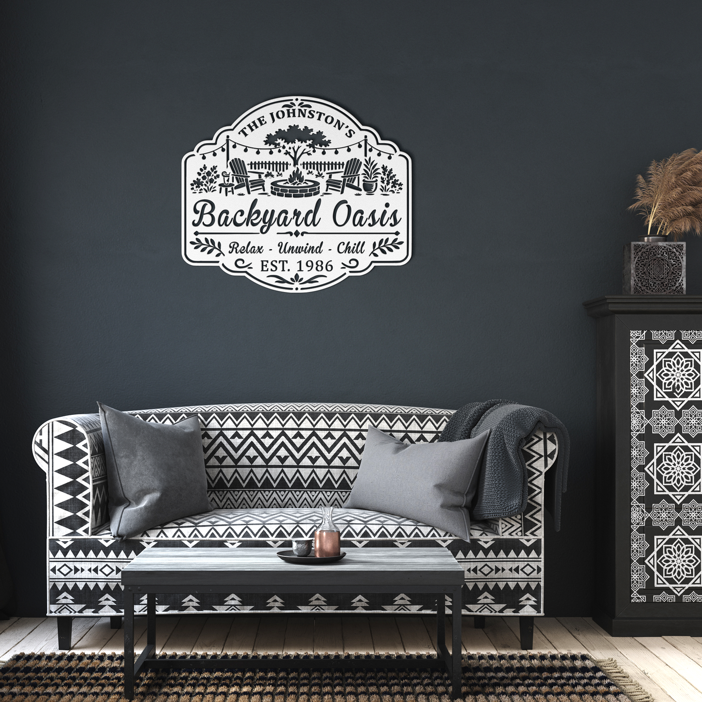 Personalized_Backyard_Oasis_Metal_Sign__White_Dark_Living_Room_Mockup.png_15791096