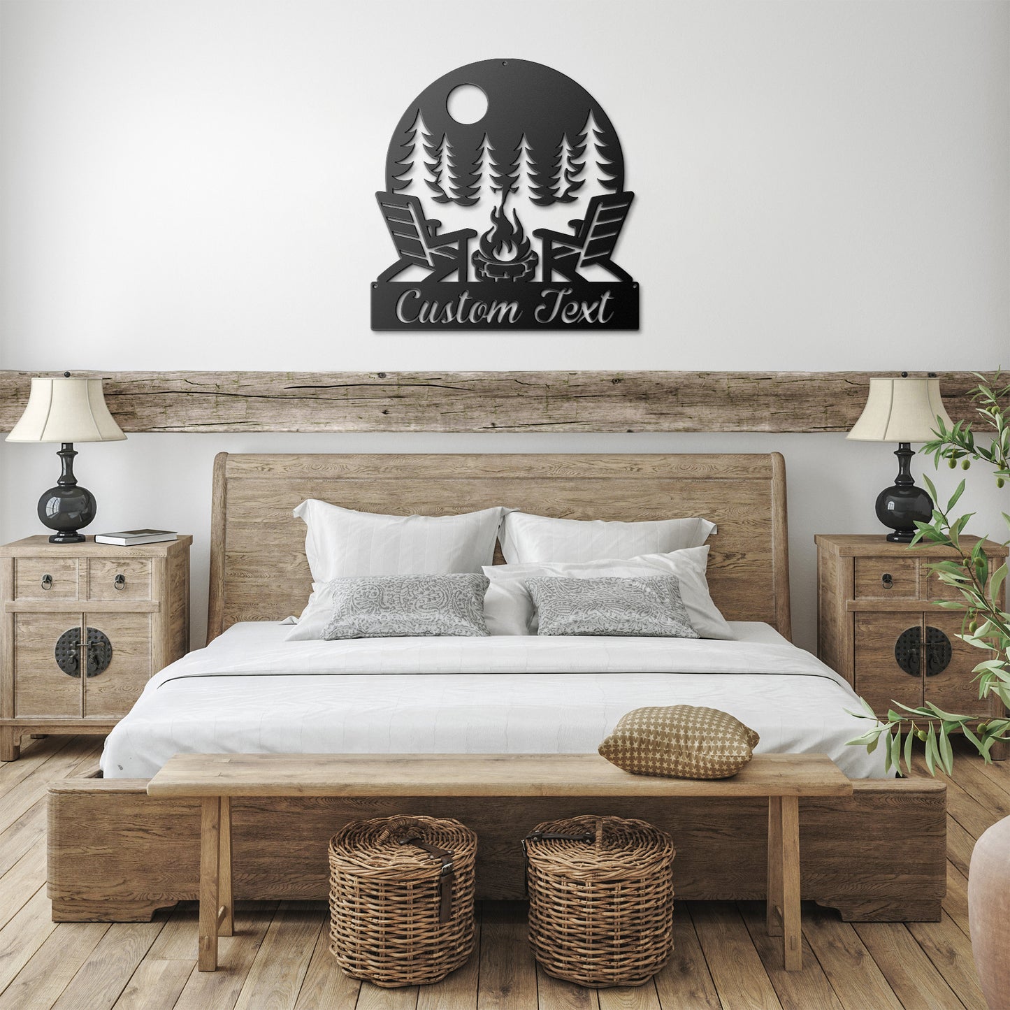 Personalized Firepit Backyard Metal Sign