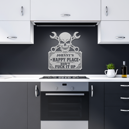 Personalized_Happy_Place_Metal_Sign___Silver_Dark_Kitchen_Mockup.png_15788007