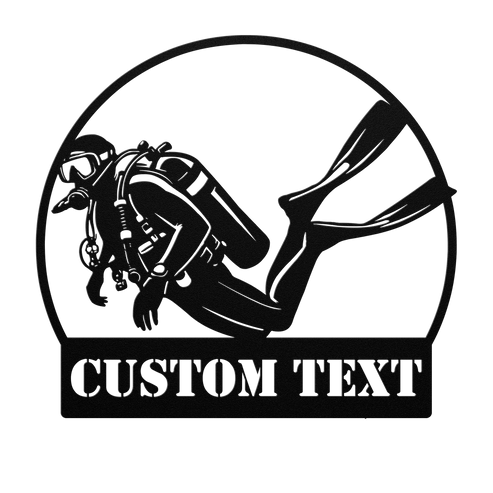 Custom Scuba Diver Sign - Personalized Metal Sign – Metal Art Signs