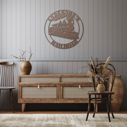 Personalized Train Metal Sign