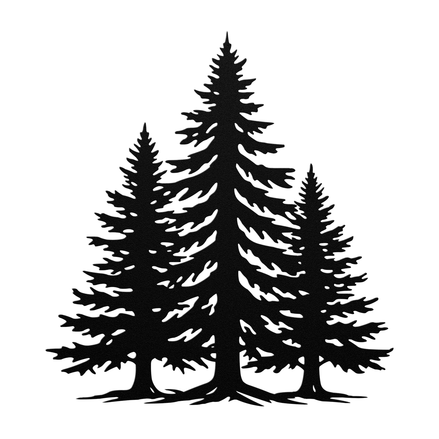 steel pine tree wall art made in the USA