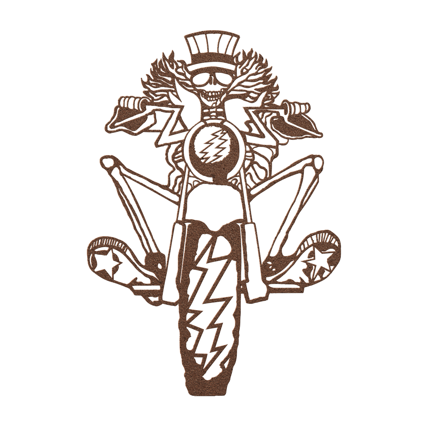 Hippie rock music decor metal sign