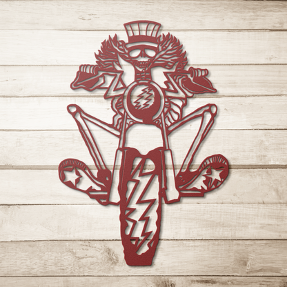 Retro Grateful Dead metal wall hanging
