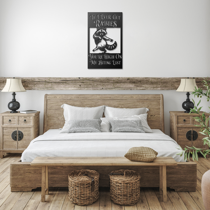 outdoor raccoon decor
