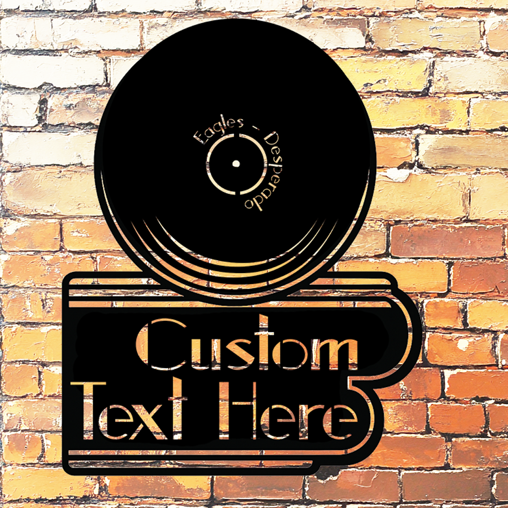 Vinyl Store Signs Custom Record Store Metal Sign - Personalize Vinyl Sign – Metal Art Signs