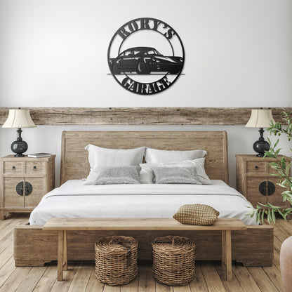Retro Porsche 911 Metal Garage Sign