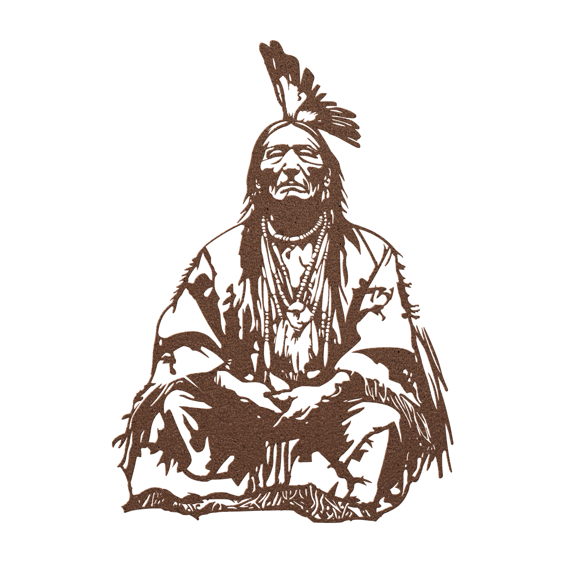 Personalized Sitting Bull Metal Artwork – Cultural Heritage Sign