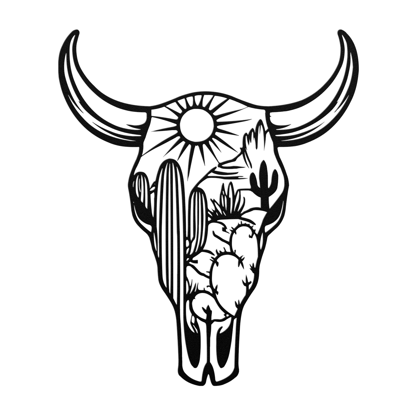 cow skull wall art usa
