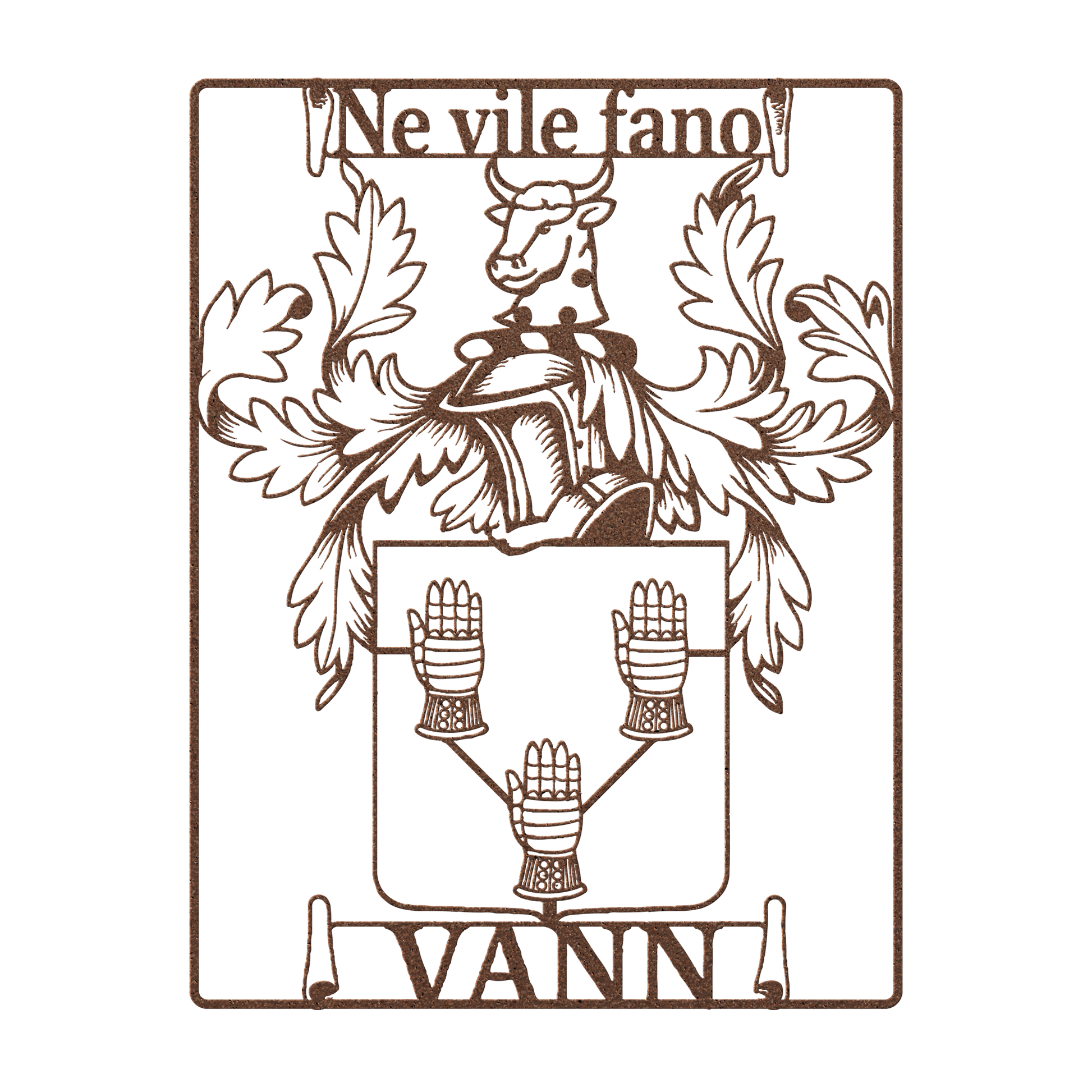 Metal Banner Family Crest 