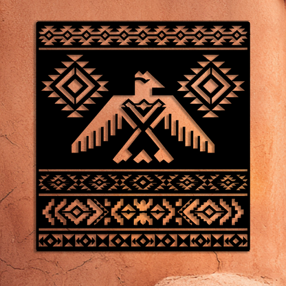 Native American Thunderbird metal art