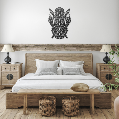 weatherproof tiki wall art for outdoor bar decor