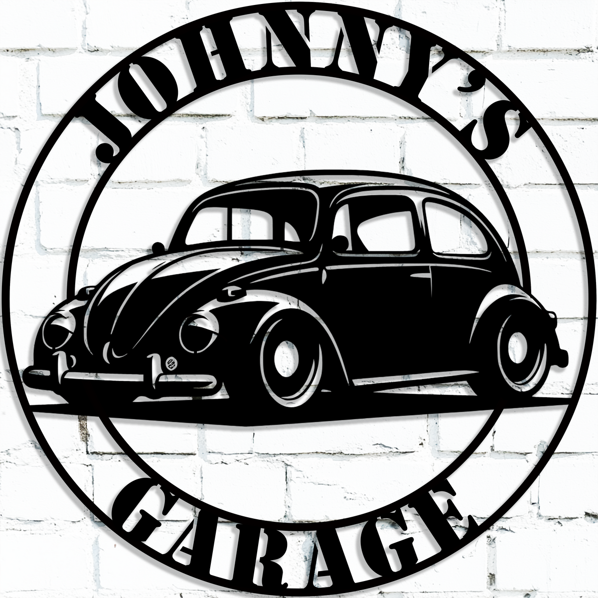 Vw Sign Drawing Vintage Classic European Compact Car Metal Sign – Metal Art Signs