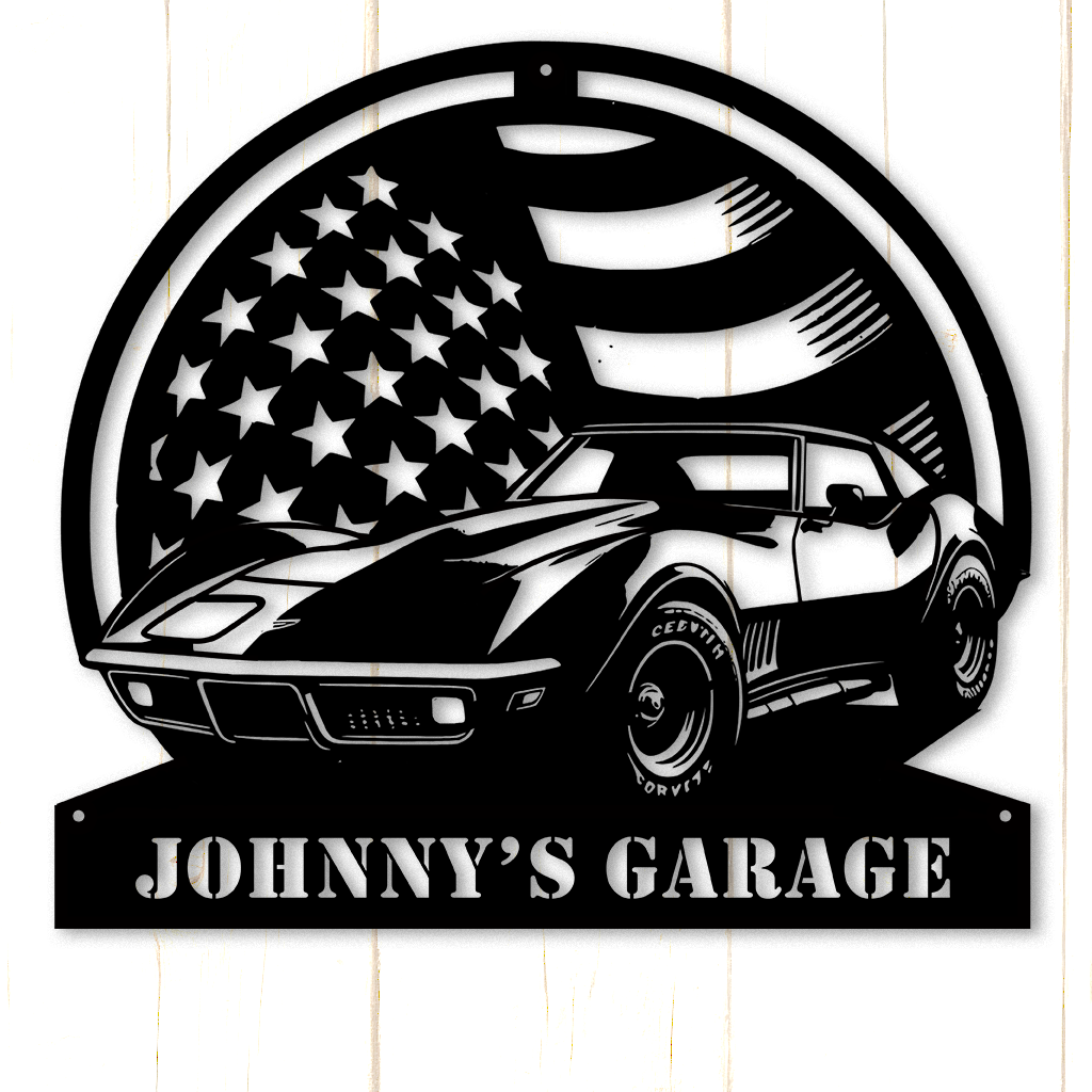 Corvette Stingray Metal Sign - Custom Wall Art | Durable Steel – Metal ...