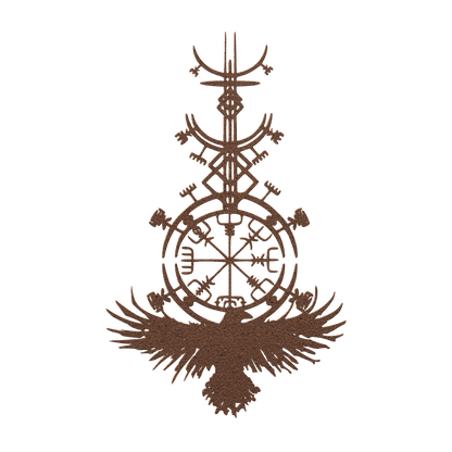Nordic Viking metal wall art for home or cabin