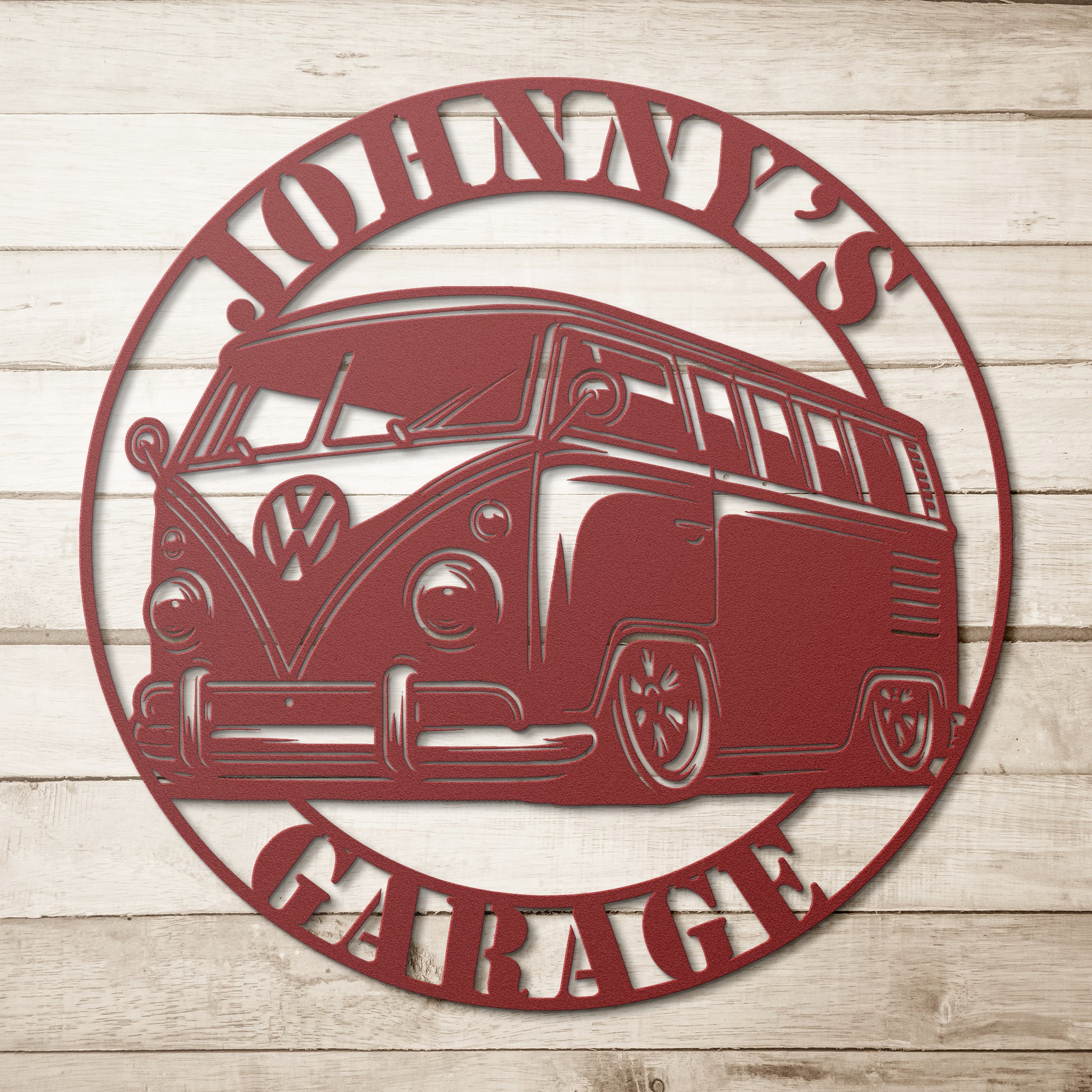 VW Volkswagen Van Retro German Sign