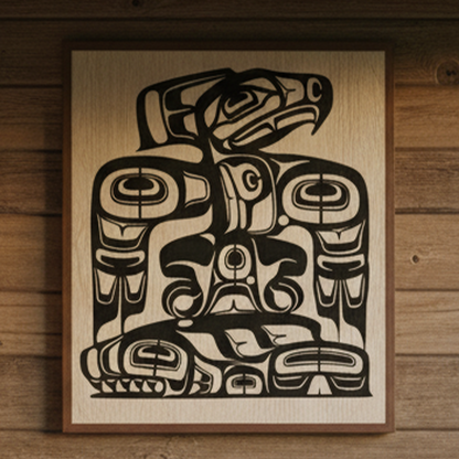 Northwest totem wall art steel
