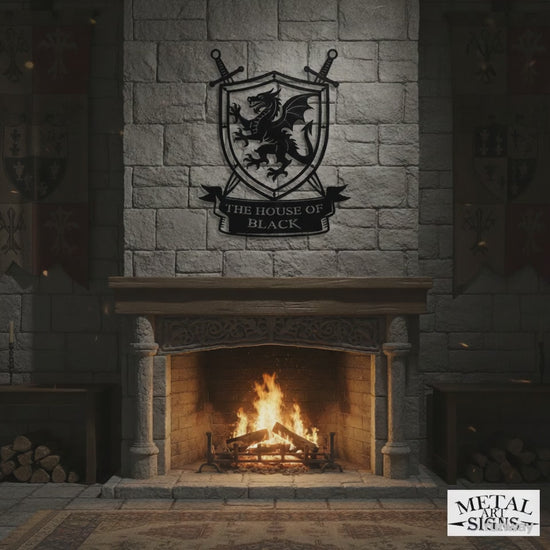 Dragon Custom Metal Family Crest